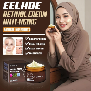 EELHOE Krim Retinol & Collagen 2.5% - Krim Malam Anti-Aging Membantu Mengurangi Kerutan Mengecilkan Pori dan Mencerahkan Kulit