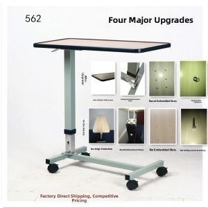 Elderly Care Home Computer Desk Bedside Dining Table Adjustable Height Mobile Medical Patient Bed Table Nursing Home Desk