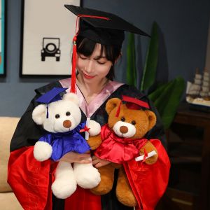JOJO CASTLE Graduation Soft Toy New Graduation Teddy Bear 33cm Kawaii Doctor Bear Plush Toy Soft Stuffed Teddy Bears Plushies Doll Party Decor Student Graduation Gifts Souvenir Gifts for Children 毕业玩偶 毕业礼物