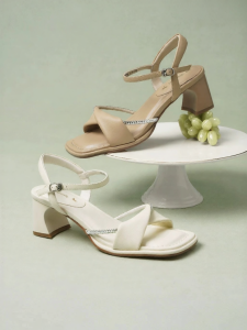 Reddragonfly | Rough Heel Leather French Style Open-toe Sandals for Women