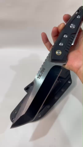 มีดเดินป่า สันหนา6มิล ทำอาหาร ฟันไม้ตั้งแค้มป์ ด้ามจับกระชับมือเหน็บ08