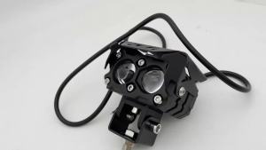 Dual Color LED Projector Lens Motorcycle Spotlight Double Lenses LED Work Light Yellow White Color Headlight for Offroad 4x4 SUV