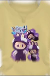 Baju Labubu Motif Trendy Atasan Anak Perempuan Import Kece Kaos Crop Top Kerut Serut Cewek Umur 1 2 3 4 5 6 7 Tahun