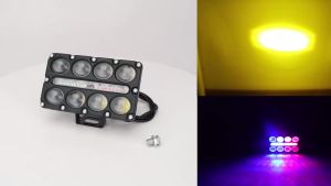 KEVANLY | 1Pcs LED External Spotlight With Switch White Yellow 8 Lens DRL Driving Light Strobe Light for Car Motorcycle Off-Road Truck