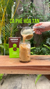 Cà Phê Sữa Dừa Hòa Tan KAFEDUA Le Plateau Thơm Béo 16g x 10 Gói