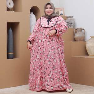 Gamis rayon jumbo muat bb 100+ model terbaru jumbo 4XL bahan rayon premium motif kekinian tebal