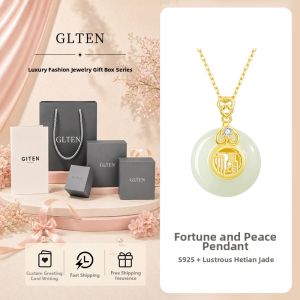 GLTEN | Luck and Prosperity Necklace Silver With Jade Pendant