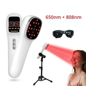 ไฟฟ้า LED เลเซอร์กายภาพบำบัดอุปกรณ์ 650 นาโนเมตร 808 นาโนเมตรใบหน้าร่างกายอุปกรณ์ความงามฟื้นฟูผิวกล้ามเนื้อข้อต่อการดูแลสุขภาพร่างกาย