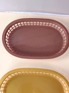 Big Large Size Food Serving Tray Food Basket Tray Oval Fast Food Platter For Wings Nachos Fries Fry