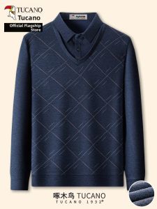 TUCANO | New False Two-Piece Casual Shirt for Middle and Senior Men