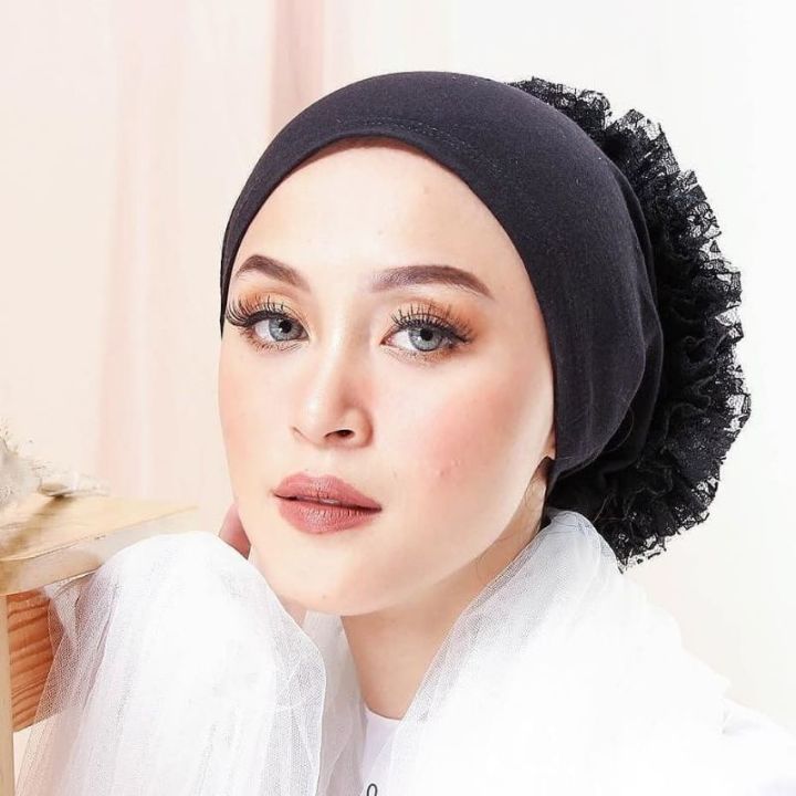 READI STOCK JILBAB HIJAB INER TURKI / IKET TURKI BAHAN JERSEY PREMIUM ...