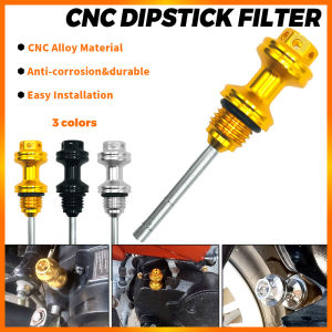 E&M Motorcycle CNC Oil Dip Stick Filter Accessories alloy Shark King Body Parts DipStick