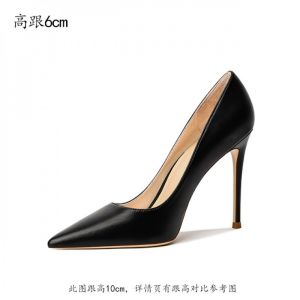 Giày Cao Gót Mũi Nhọn Thời Trang Xuân 2025 Cho Nữ Giày Da Kiểu Pháp Thoải Mái Giày Đế Thấp Giày Đế Cao Su Giày Đế Bằng