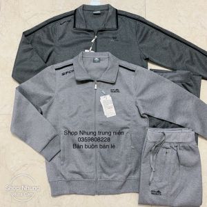 Bộ quần áo nỉ nam trung niên trung tuổi chất đep dày dặn k nhăn k xù ẢNH THẬT