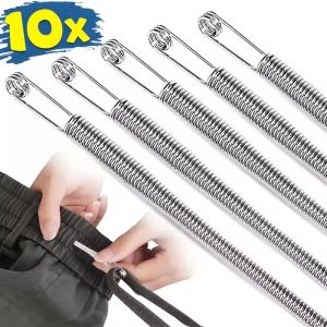 5/10Pcs Flexible Rope Threading Tool Multifunctional Spring Drawstring Threader for Clothing Elastic and Lace Weaving Assistant Tool