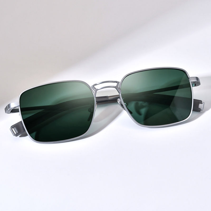 FONEX Titanium Sunglasses Men Fashion Brand Design Retro Vintage Square Japanese High-Quality Ultralight Nylon Lens UV400 Sun Glasses DRX-8827T