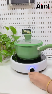 Bếp Từ đơn điều Chỉnh 9 Mức Nhiệt Bếp từ đơn tròn AL-14040 mặt kính cường lực phím cơ.