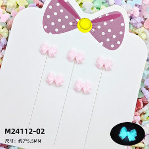 20pc Pearlescent Bow Nail Art Charms Accessories Fashion Jewelry 3D Multi Colors Resin Bow Design Nail Decorations Supplies DIY