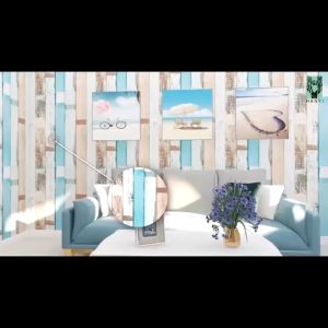 Wallpaper Dinding Salur Pink Bintang Ukuran 8m s/d 10m x45cm