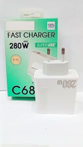 Batok Adapter RLM C68 Fast Charger 280W Super Vooc Flash Charging