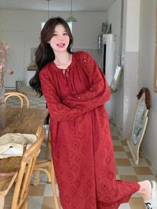 plus Size French Patchwork Denim Sleeveless Dress Womens Loose Slimming Long Dress Summer Commute Style H-Shape round Neck