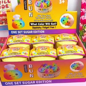 Bandai | Large Rainbow dumplings Squishy Blind Box Simulation squishies Stress Relief Squishies Sensory Stress Relief Vent Fidget Toy