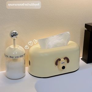 กล่องใส่ผ้าเช็ดหน้าสไตล์ครีมหรูหรา กล่องใส่ผ้าเช็ดหน้ารูปตัวการ์ตูนสำหรับใช้ในบ้านที่สวยงามและหรูหราสำหรับห้องนั่งเล่นและโต๊ะกาแฟ