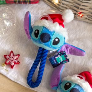 Squeaky Christmas Xmas Disney Lilo Stitch Plush Pet Dog Puppy Cat Soft Rope Tug Durable Chew Toy Squeaker Soundu