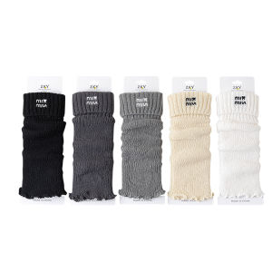 JIAZINI | White Thick Knit Snow Boots Socks
