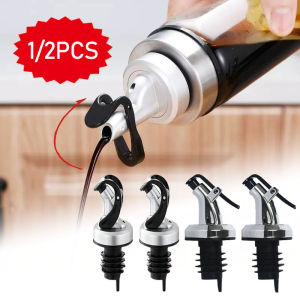 YESPERY 1/2pcs Automatic Press Oil Bottle Oil Bottle Stopper Dispenser Sauce Nozzle Liquid Leak-proof Bottle Stopper Kitchen Tool