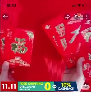 SH 6PCS/pack New Year Red Envelopes Lucky Red Envelopes Chinese Red Covers