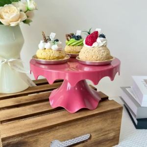 1pc 9inch retro color cupcake stand for wedding birthday party decorations fiesta decor pink party decoration cake stand for par