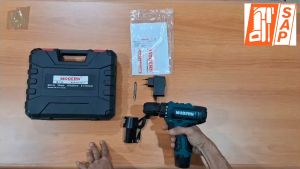 MODERN M-12V Mesin Bor Cordless Drill Baterai Batre Tangan Charger Cas Tanpa Kabel M12V M-12 V M12 V