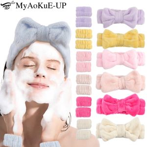 3pcs Eyelash Extension Protect Headband Wristbands Set Lash Extension Puffy Headband For Face Washing Makeup Shower Skincare