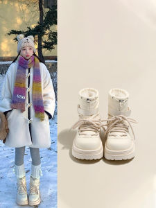 Thickened Fleece Lined Snow Boots Womens Winter Warm Anti-slip Harbin Snow Country Style Mid-Calf Boot Thick Heel Booties