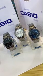 CASIO MTP-V005D หน้าปัด40มม. นาฬิกาชาย สายสแตนเลส กันน้ำ เรืองแสงได้ คาสิโอแท้ รับประกันศูนย์1ปี