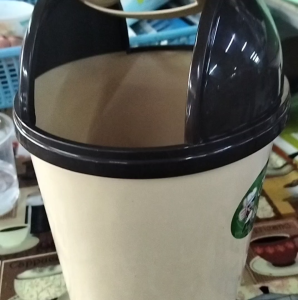 ถังผงอวกาศพร้อมฝาสวิง (เกรดเอ)