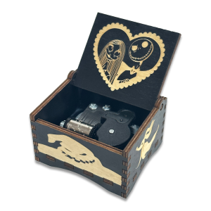 Wooden music box creative spring music box laser engraving gift giveaway stall toy display solid wood music box