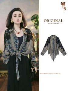 NASANYUE | Fashionable Retro High-end Womens Long Sleeve Shirt