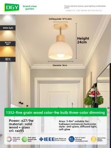 DGY | Retro Walnut Wood Ceiling Light For Passageways