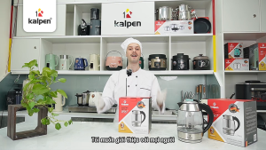 Ấm đun siêu tốc thủy tinh Kalpen KK66 1.8L có lọc trà hàng chính hãng