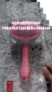 Sisir grooming Kucing Anjing Grooming Brush Sisir Perawatan Peliharaan Hair Pet Removal