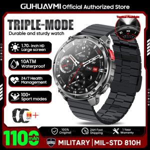 GUHUAVMI | Đồng Hồ Thông Minh T-Rex3 Pro Dành Cho Nam Thời Gian Chờ 120 Ngày Chống Nước 10ATM Tích Hợp GPS Chức Năng Gọi Điện Màn Hình AMOLED HD 1.7 Inch Đồng Hồ Thể Thao Ngoài Trời Bền Bỉ