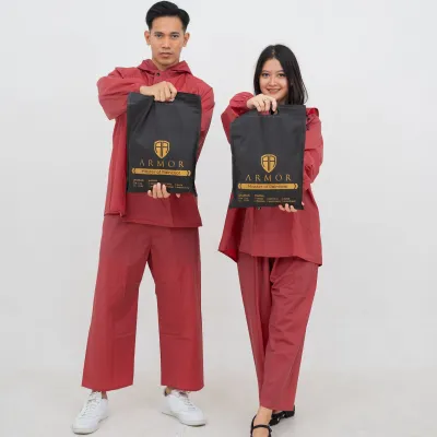 JAS HUJAN RAINCOAT ARMOR Pria Wanita Tebal Kuat Elastis Anti Rembes