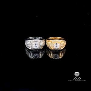 N1293 Nhẫn nam có lót lòng thiết kế đơn giản nhỏ gọn- đính đá CZ cao cấp JOJO