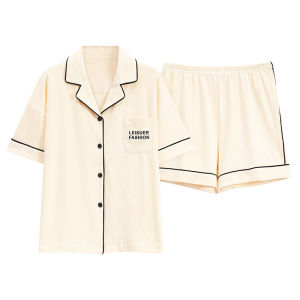 MiiOW | ชุดนอนผู้หญิงผ้าฝ้ายแท้แขนสั้นบาง ชุดอยู่บ้าน ชุดคู่รัก ฤดูร้อน 2025 ชุดนอนผู้ชาย ชุดนอนผ้าฝ้ายแท้ แขนสั้น บาง ฤดูร้อน 2025