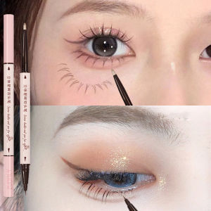 Double head Silkworm Eyeshadow Pen Lasting Waterproof and Not Blooming Shiny Matte Eyeliner Gel Pen & Liquid Eyliner Makeup