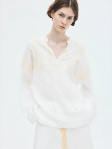 edition | Ethnic Style Linen Long Sleeve Shirt