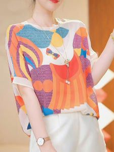 DAIXIANGFEIZI | Áo Blouse Tay Ngắn Elegance Phong Cách Mùa Hè