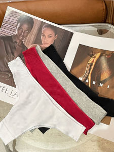 Quần Lót Cotton Nguyên Chất Thoáng Khí Thoải Mái Cỡ Lớn Nửa Hông Quần Lót Thể Thao Cho Nữ Quần Lót Chữ Y Màu Trơn